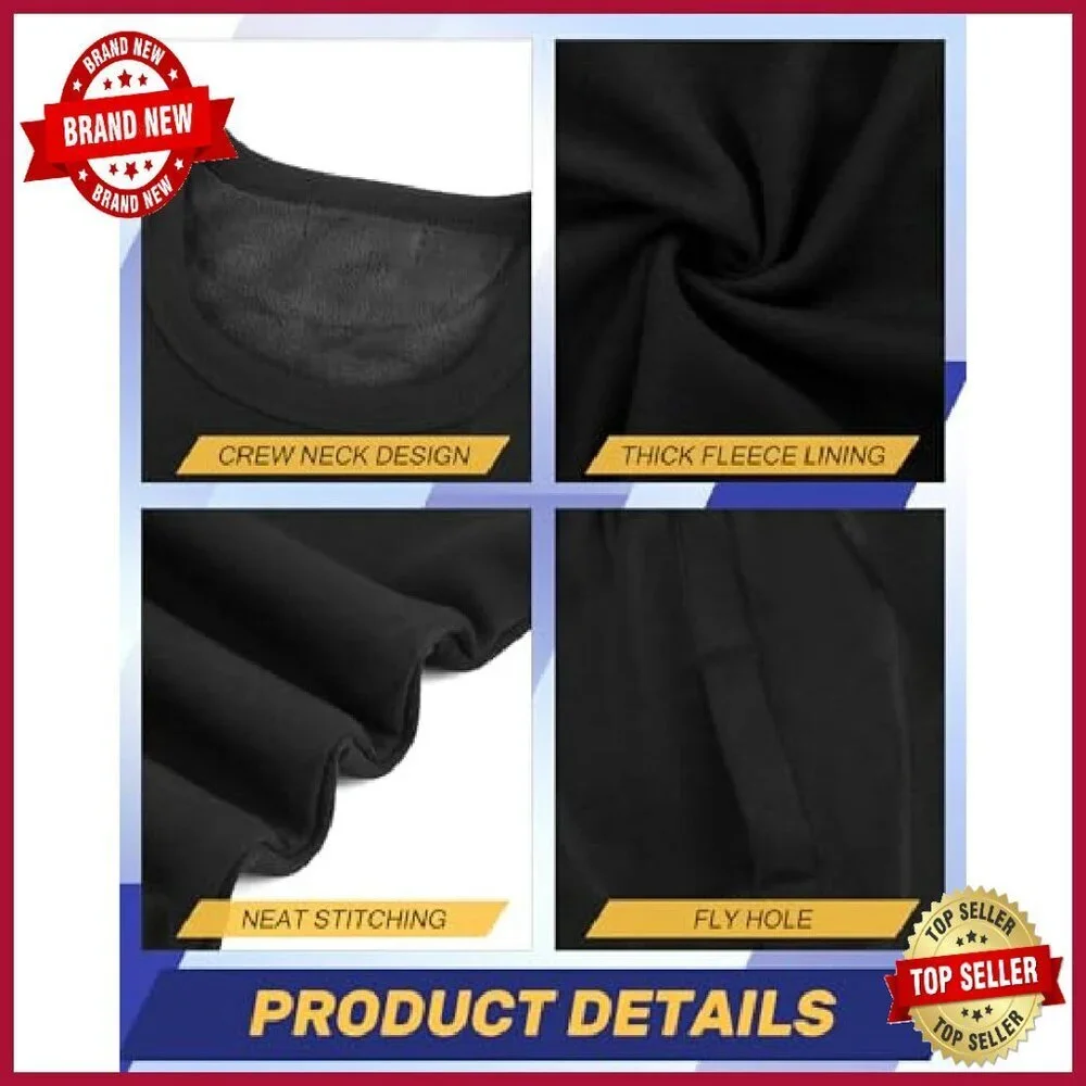 Men's 3-Piece Thermal Underwear Set Fleece Lined Winter Base Layer